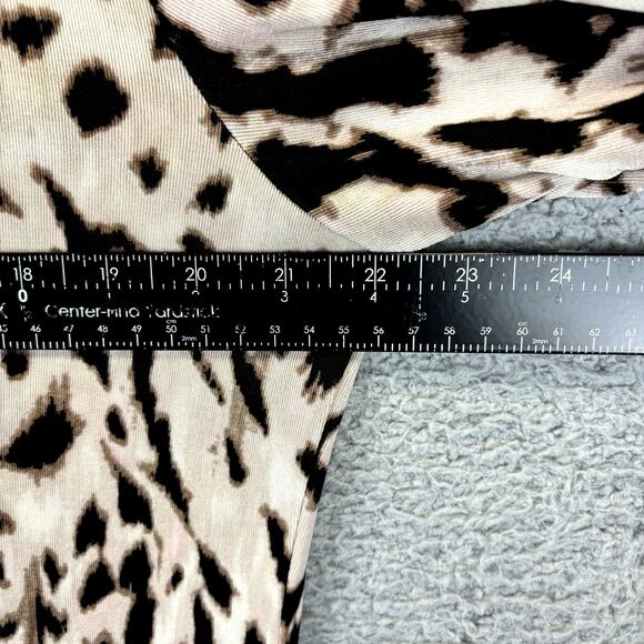 Chicos Top Large Mob Wife Leopard Boho Animal Print Slinky Stretchy Bold Travel - Picture 7 of 10